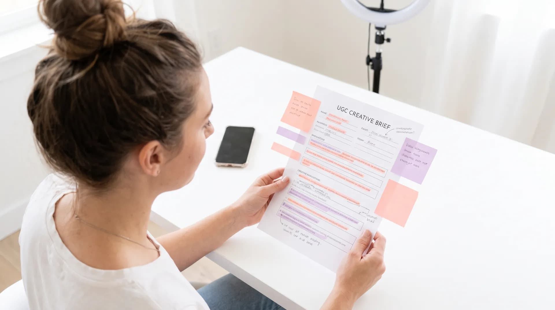 How to read a performance creative brief as a UGC creator